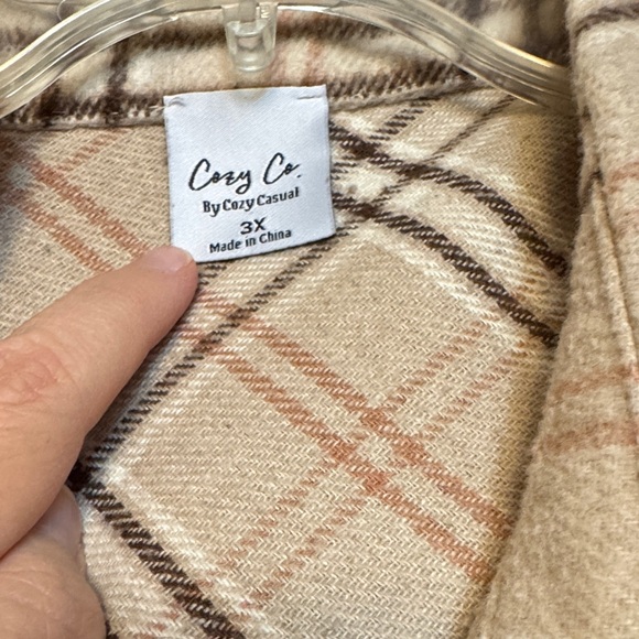 Plaid Button-Up Shacket - Picture 2 of 2